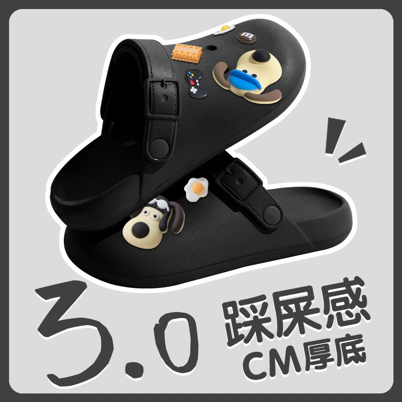 洞洞拖鞋女士外穿新款居家室内防滑情侣厚底踩屎感洞洞鞋女款夏天