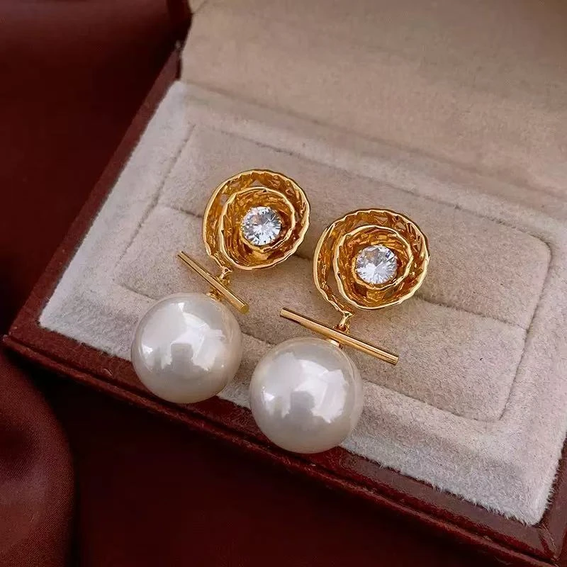 铜合金耳饰 铜合金 合成立方氧化锆 女士耳饰 5131