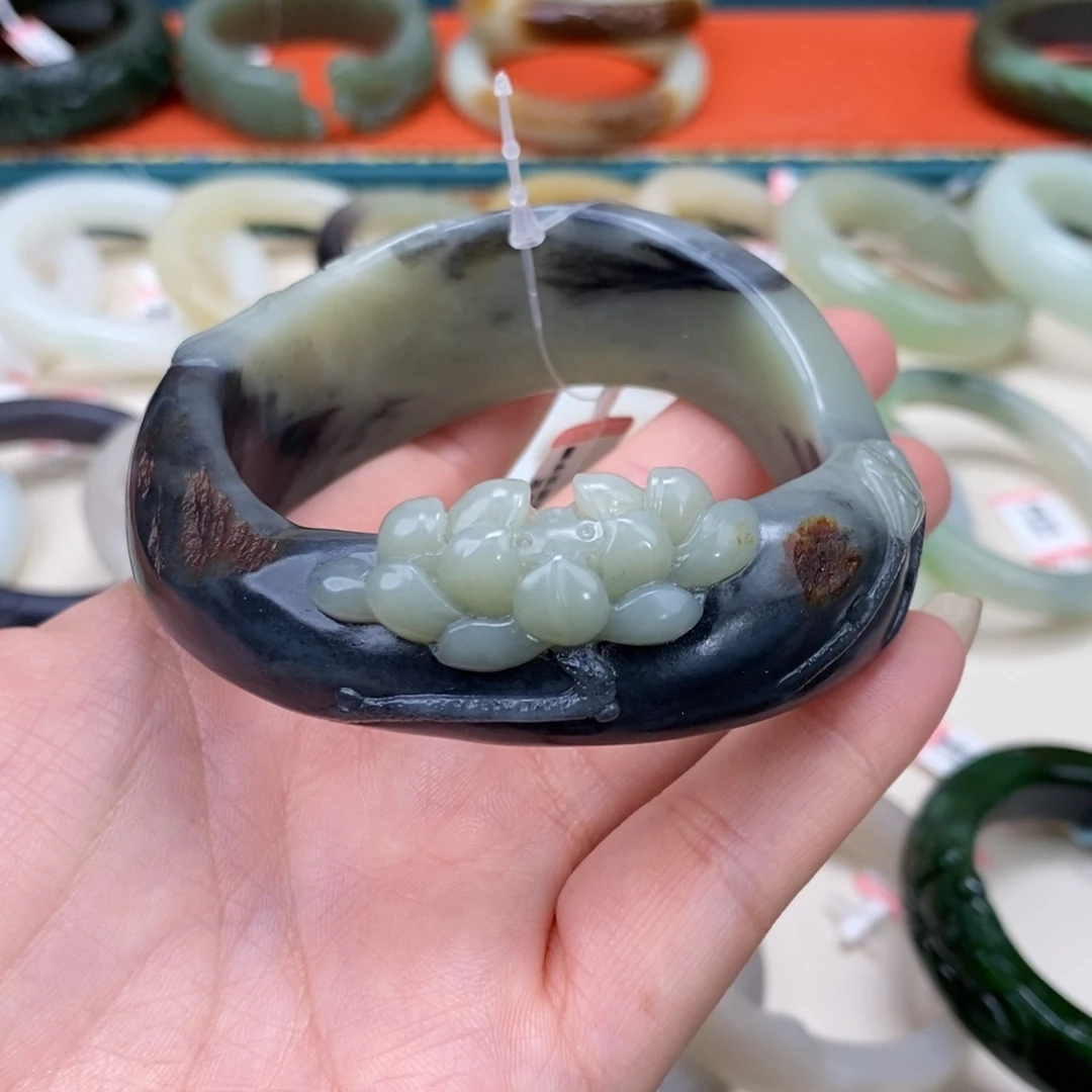 和田玉手镯未镶嵌大**杨59.8