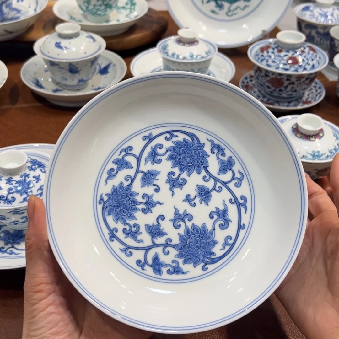 壶承缠枝金刚莲壶承17厘米