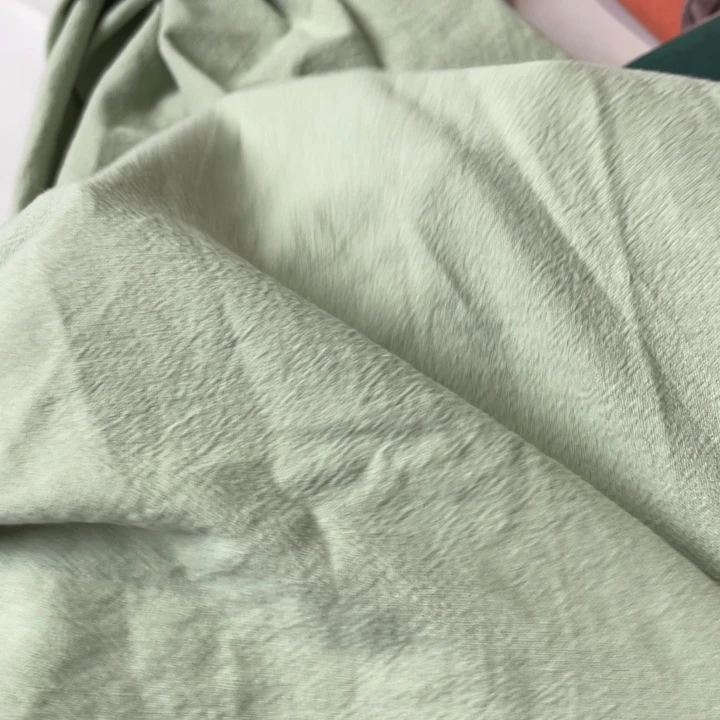 天丝（莱赛尔纤维）豆绿棉麻2米