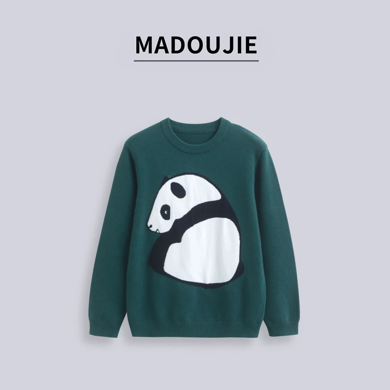 032【小熊猫毛衣】25年新款童装男女童毛衣儿童针织衫上衣HM005