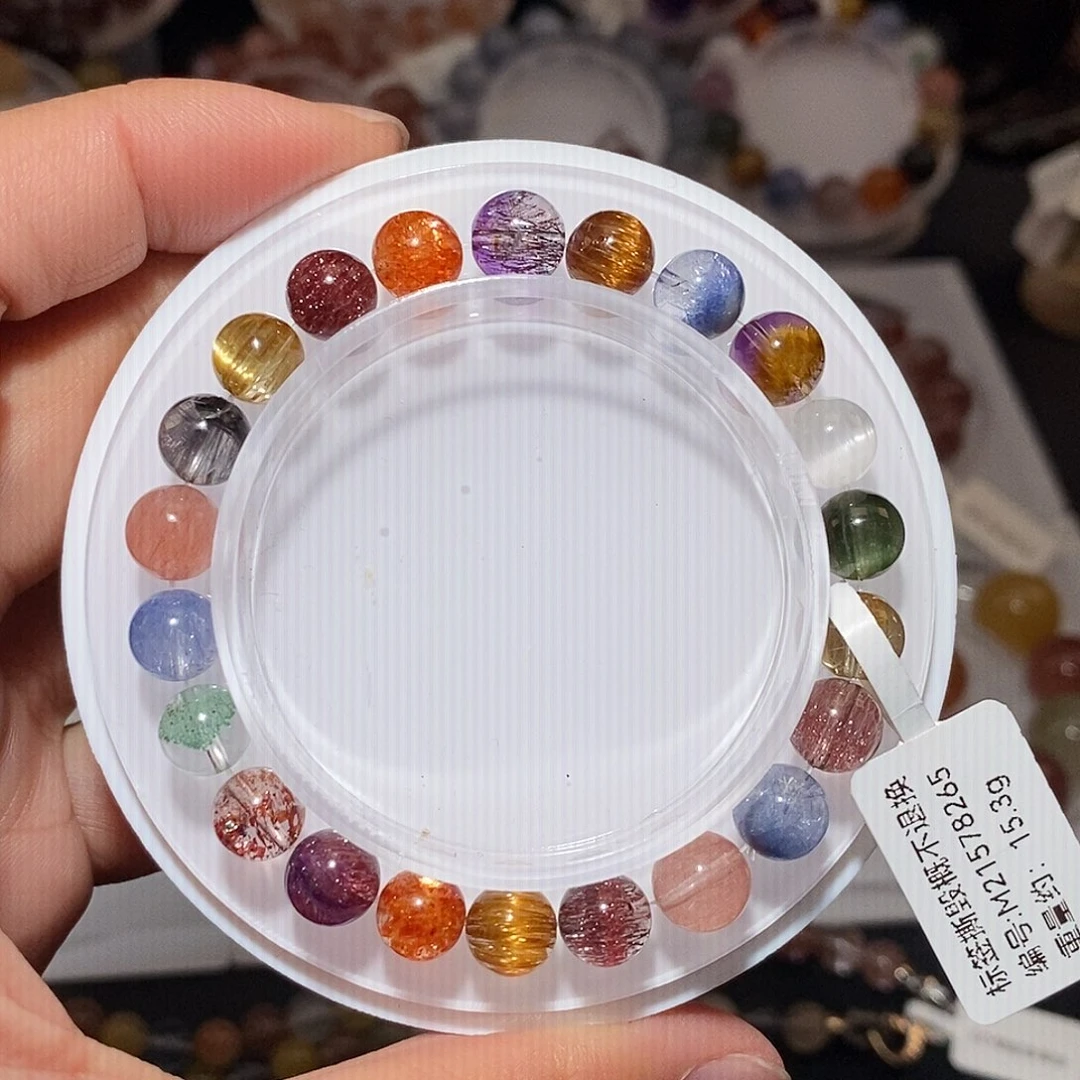 水晶未镶嵌手链多宝手链7.8