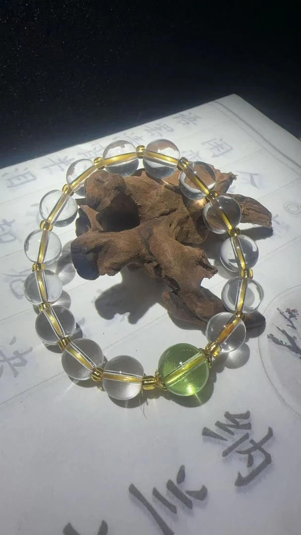 【雪牌桥】天然白水晶时尚大气白手串手链（原创设计）——SC345