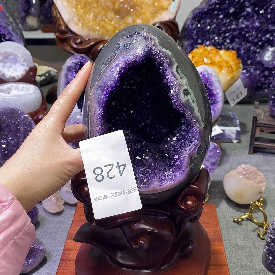 未镶嵌紫晶珠宝半成品