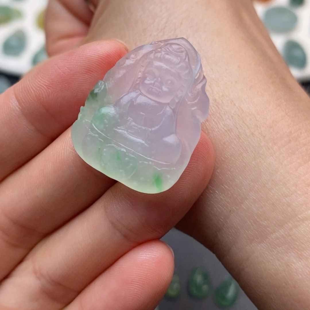 定制翡翠未镶嵌宝宝佛