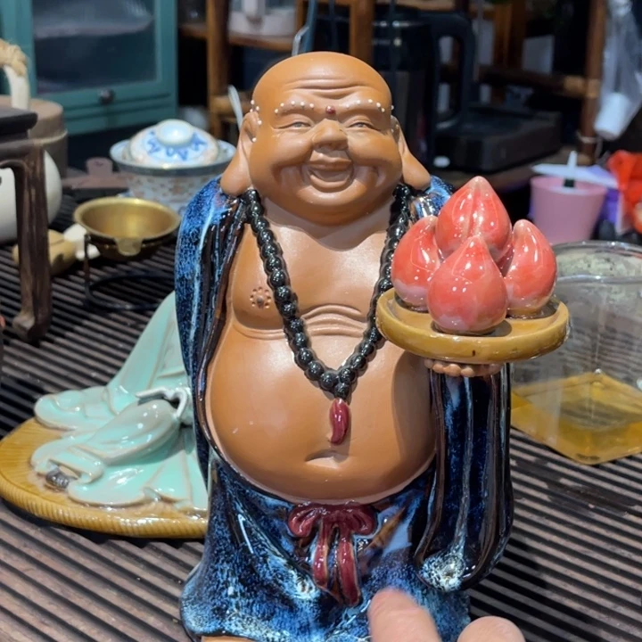 石湾公仔衬托盆景