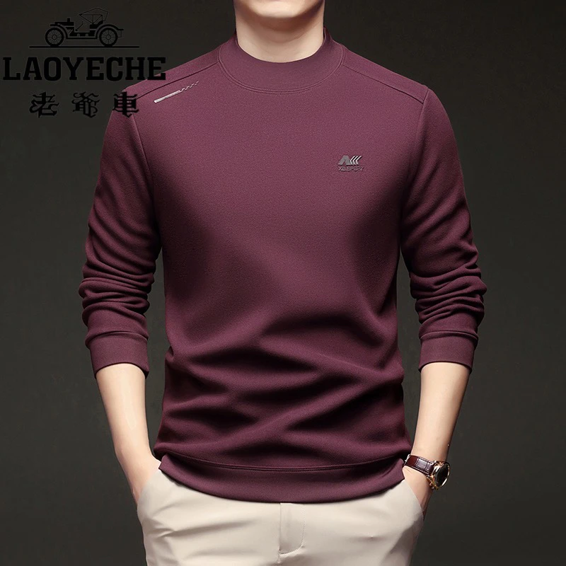 老爷车冬季新款（云感绒）加绒加厚半高领琐温打底高档保暖卫衣