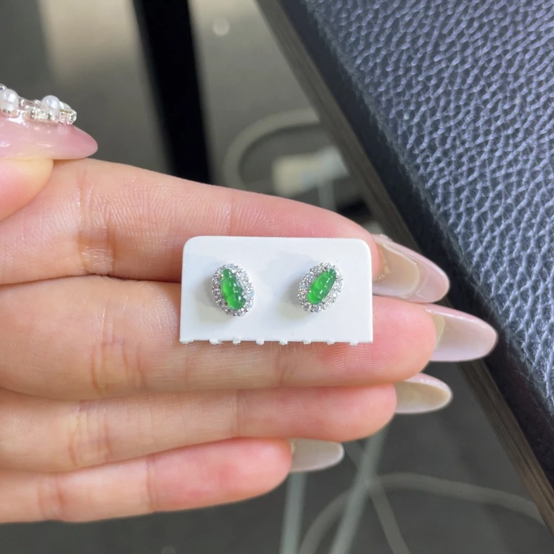 翡翠银S925镶嵌吊坠(不含链)