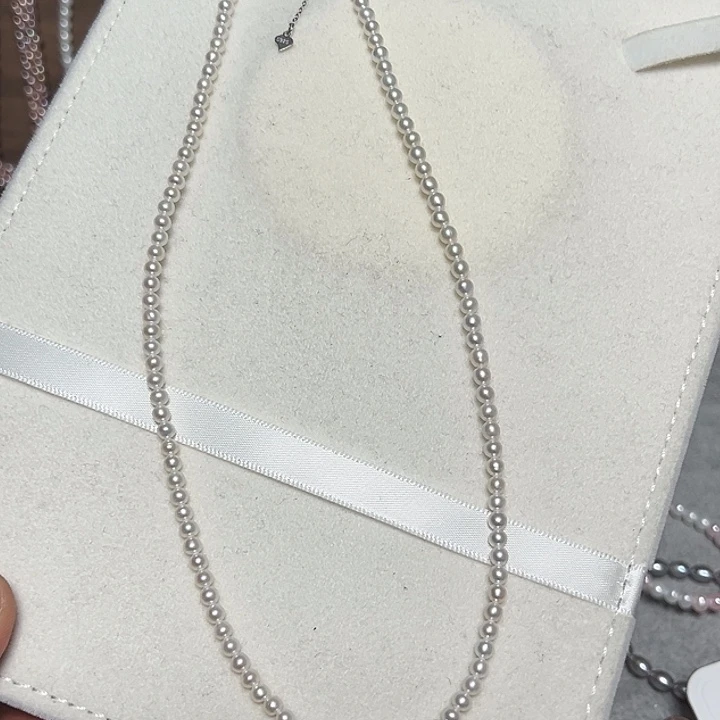 暴****淡水珍珠颈饰银S925镶嵌
