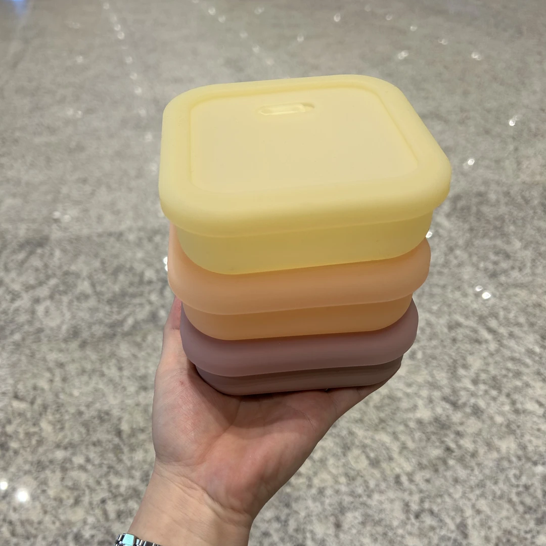 【直播】300ml正方形硅胶保鲜盒