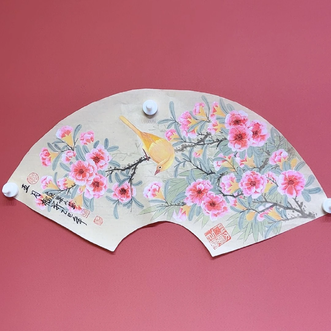 国画侯果山老师亲笔手绘作品朵