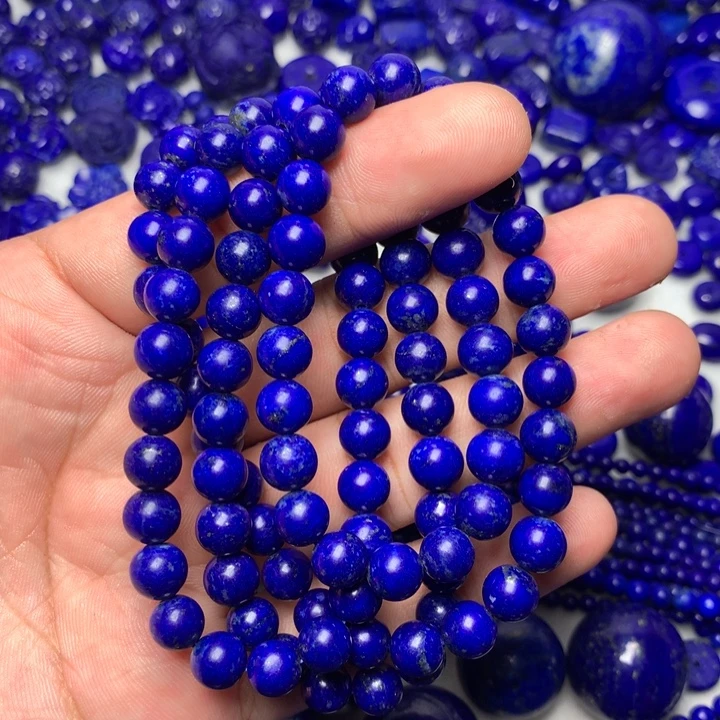 青金石未镶嵌7.5mm佛链4圈