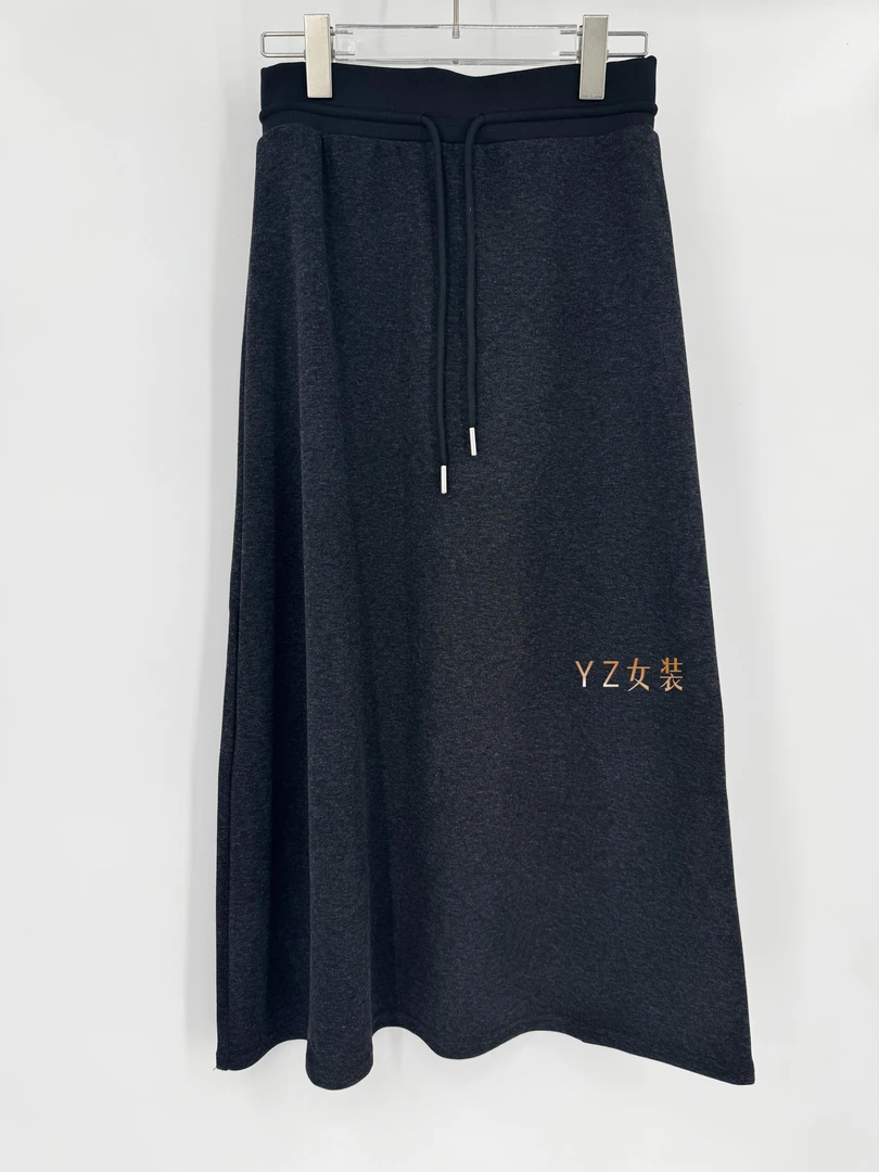207百褶秋款慵懒风半身裙A字长裙气质设计感
