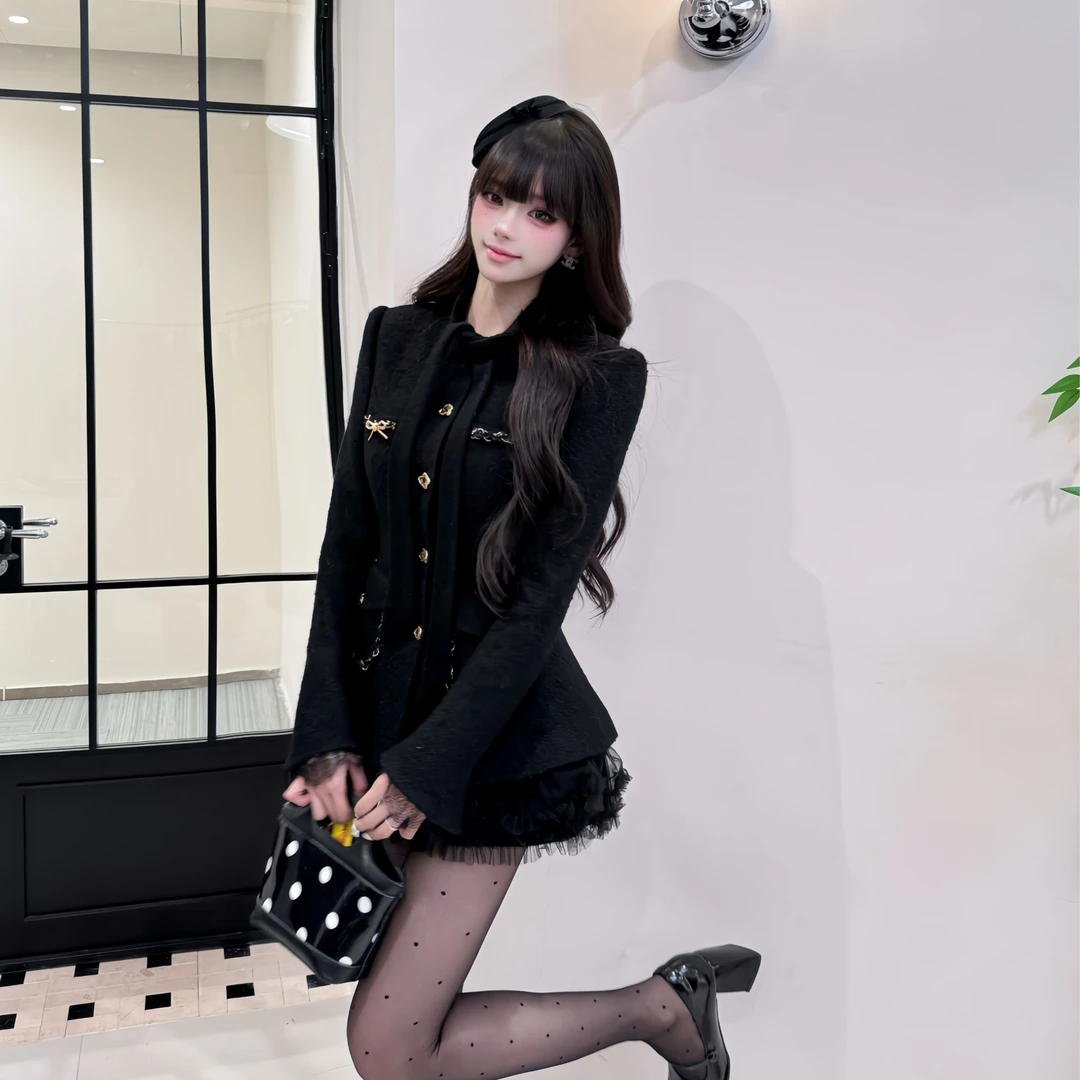 新品●YeYe（千金玛德琳）INS风法式显瘦复古冬季时尚套装