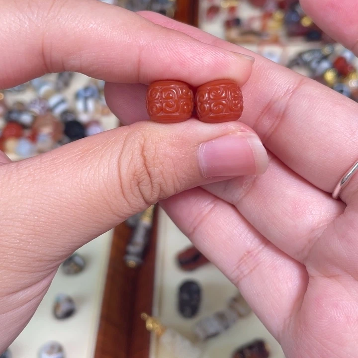 玛瑙/玉髓未镶嵌颈饰24一对回纹