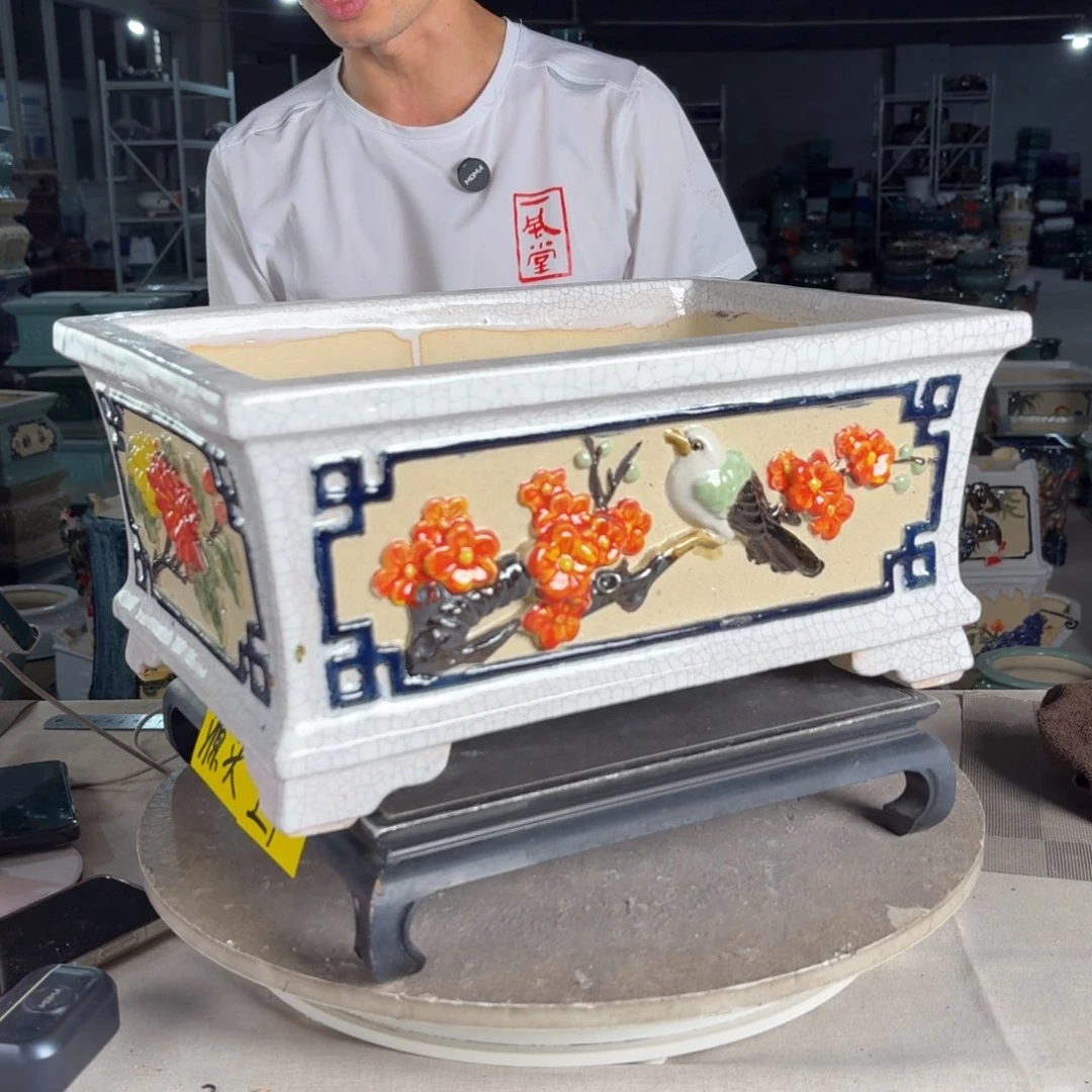 一风堂石湾花盆 内35*23*14