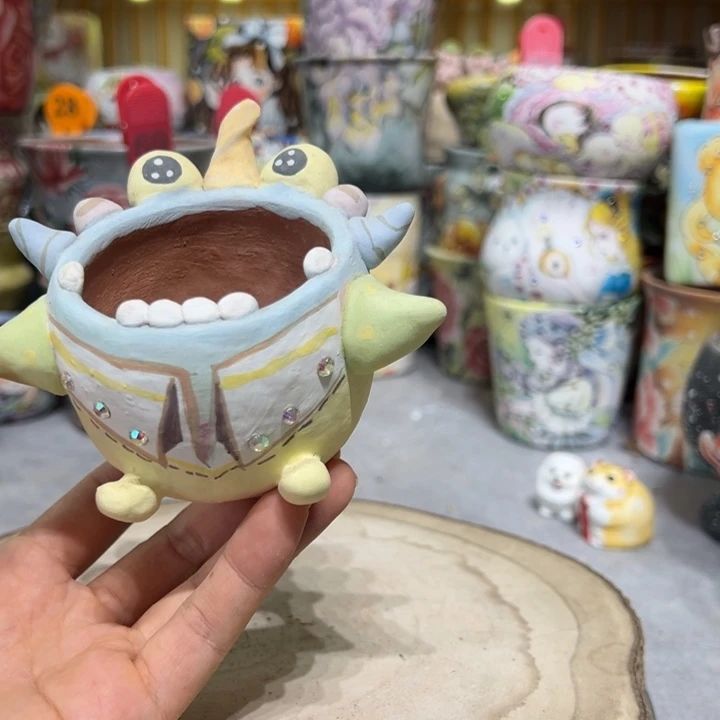 景德镇红陶精品手绘陶瓷