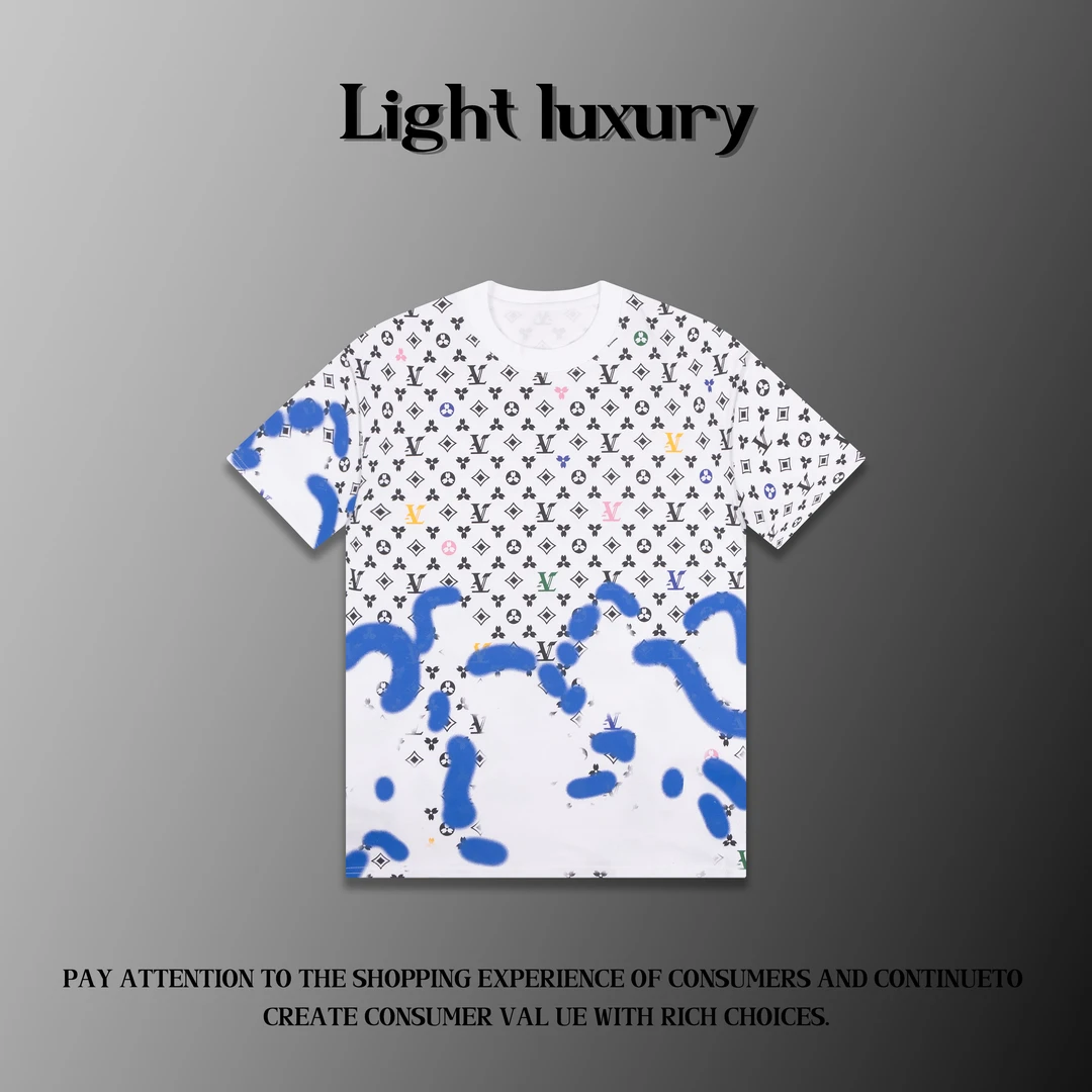 梦娜专属夏季圆领短袖常规日常T恤男装针织多巴胺穿搭印花9811