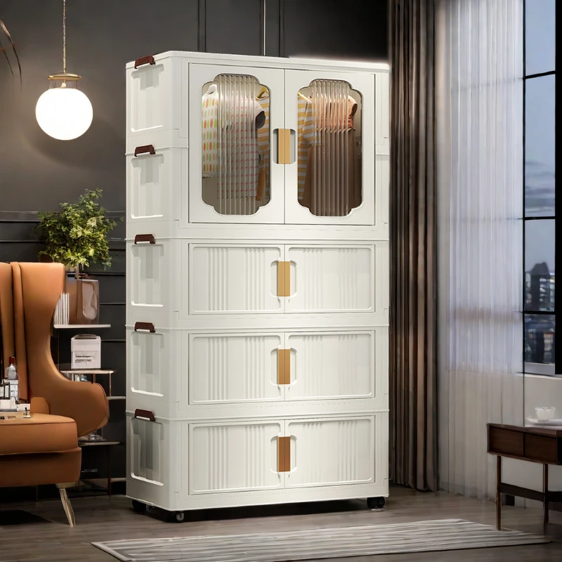 【加厚挂衣柜】免安装折叠衣柜儿童衣服收纳柜宝宝衣橱多层储物柜子