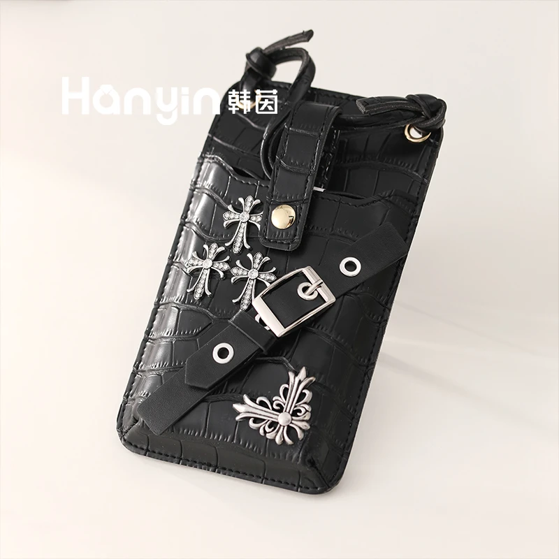 非金属皮质项链 克罗风重工时尚气质小众高级感十字架手机包AAA