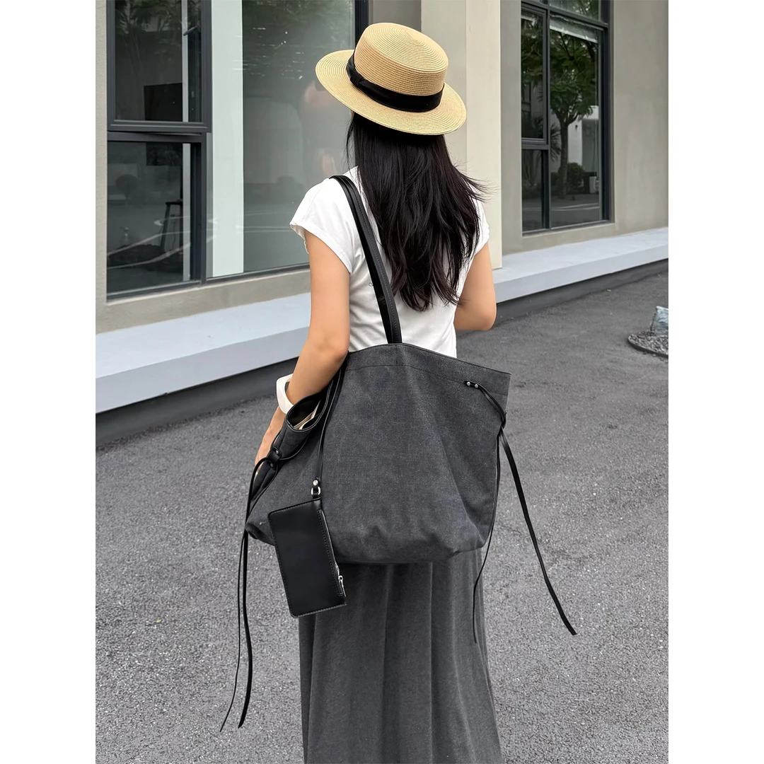 BYZZ原创设计复古帆布包韩版时尚通勤大容量包包女款爆款2025新款