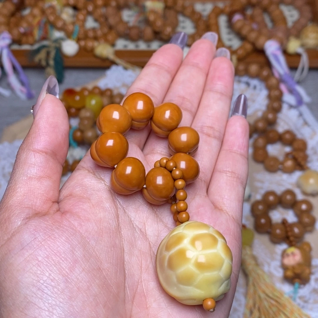 猴头核桃吊坠玻璃底柯基屁桃➕超大富甲手捻福利