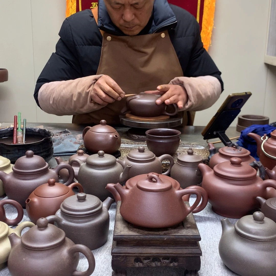 紫泥茶壶海***峰子冶石瓢150C半手工制作