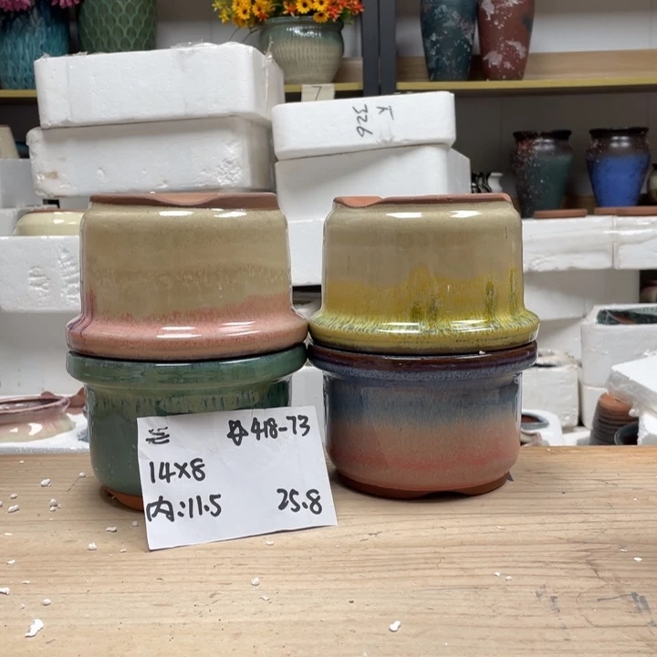 紫砂花盆多肉陶土花盆微瑕73