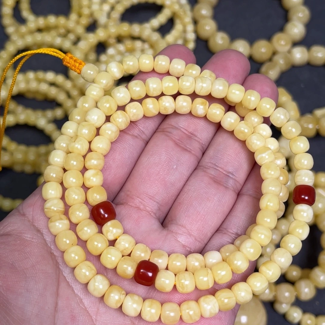 蜜蜡未镶嵌裸石蜜蜡佛珠6.5mm