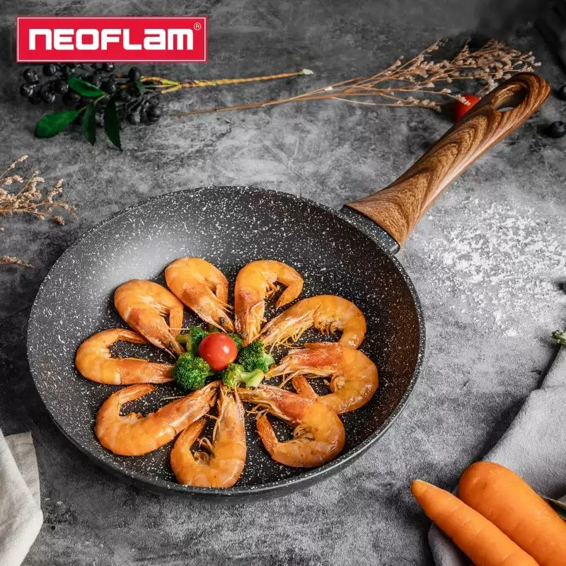 韩国Neoflam麦饭石不粘锅家用电磁炉燃气灶适用煎牛排专用平底锅