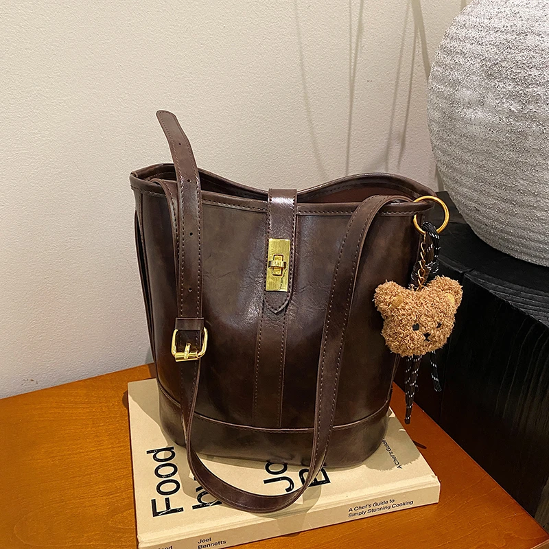 高级轻奢质感简约手提斜挎女式包包1147咖色