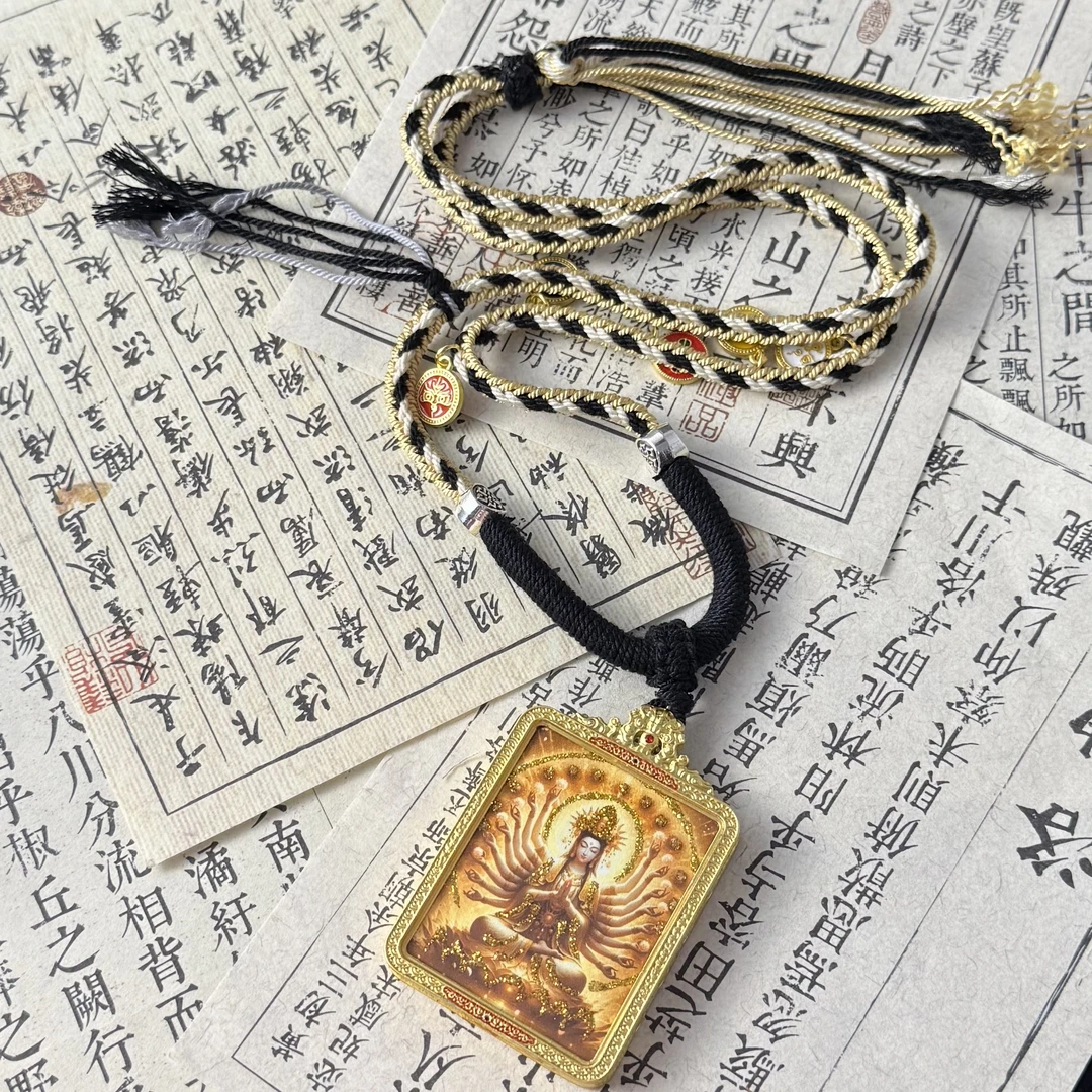 【老佛爷】7982-千手观音唐卡吊坠