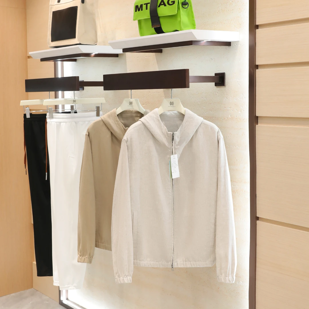 意式奢华2025早秋新款高级感男士户外100%亚麻飞行员夹克外套1237