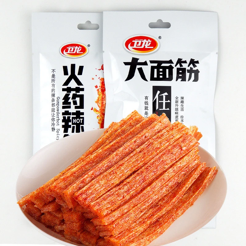 【到手6包】卫龙辣条大面筋65g辣条压惊麻辣零食怀旧经典休闲食品