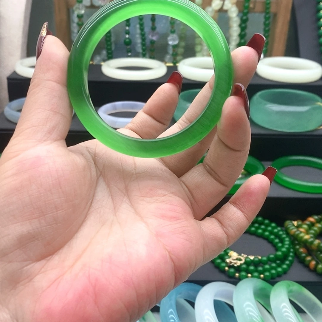 珐琅非金属时尚百搭满绿猫眼53-55