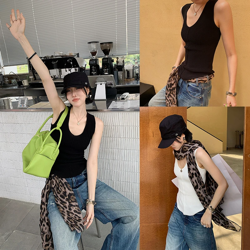 十三粥私服 纤薄叙事 简约百搭背心女夏宽肩带舒适亲肤收腰SB0166