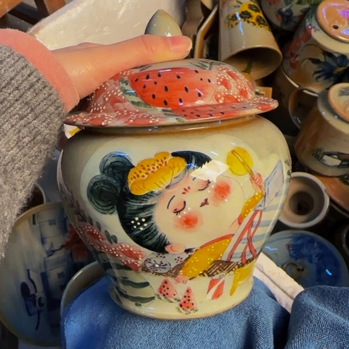 瓷片景德镇陶瓷手工手绘