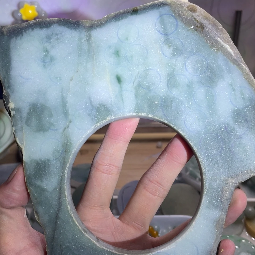 翡翠未镶嵌挂件K缅甸天然翡翠片料