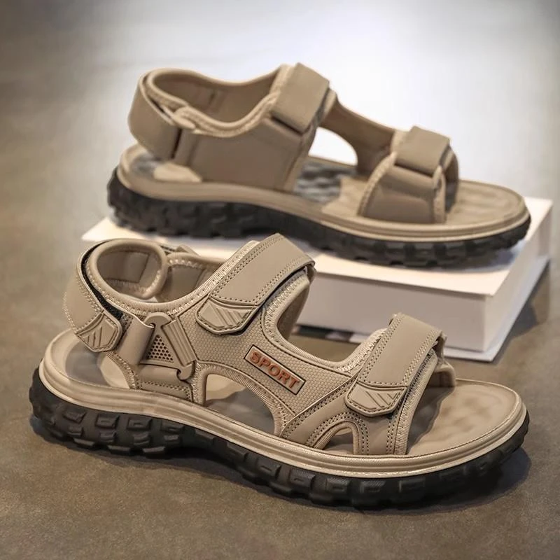 凉鞋男2026款夏季休闲软底运动镂空开车登山鞋涉水防滑沙滩鞋