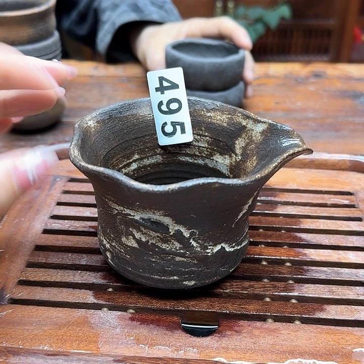 纯手工制作粗陶茶具