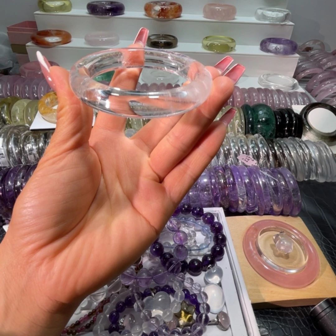 手镯未镶嵌水晶手镯59.8圈口21号