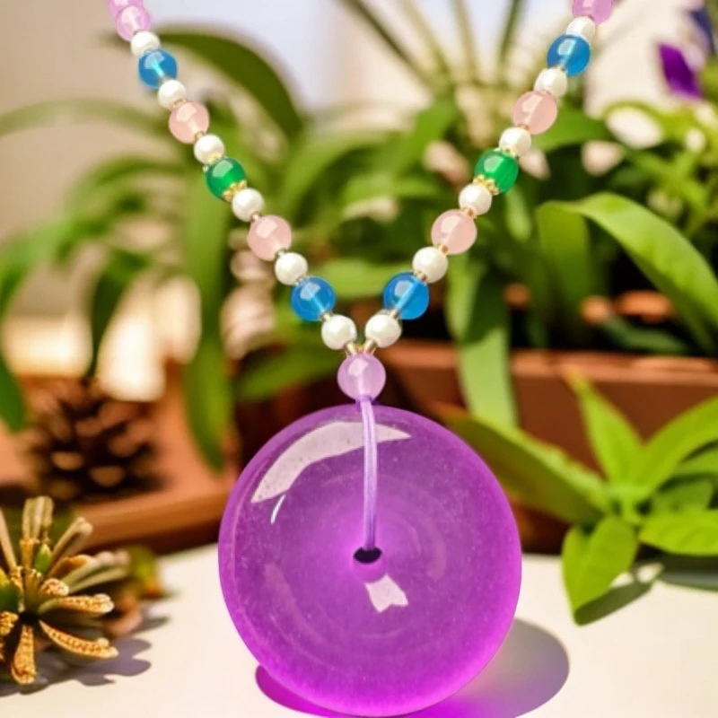 ｛高端甄选}DSJ41 紫色大平安扣