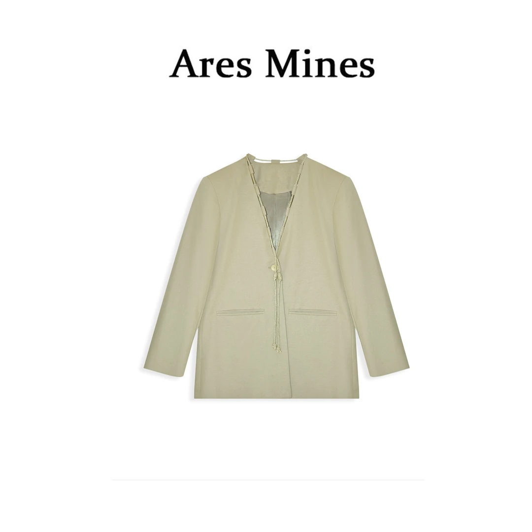 【盛朗熙Ares Mines】法式复古 阔版休闲一粒扣西装外套