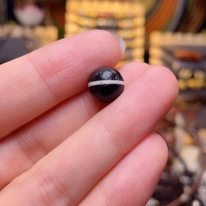 玛瑙/玉髓未镶嵌一线药师天珠