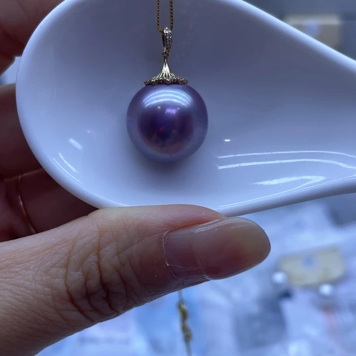 淡水珍珠银S925镶嵌颈饰