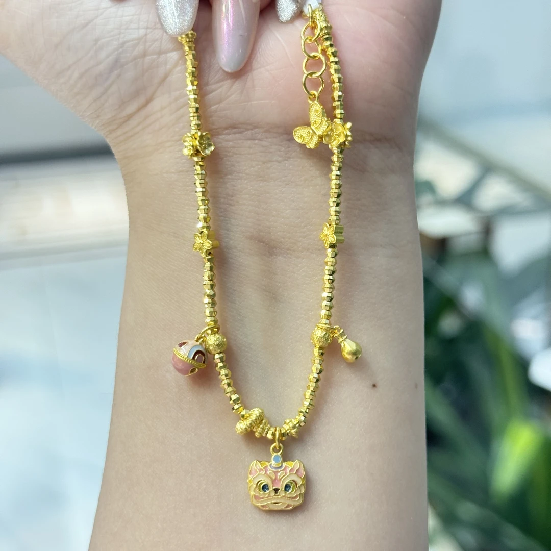 阿敏专属-Z【铃铛喜狮手绳】足金999手绳（附加58）