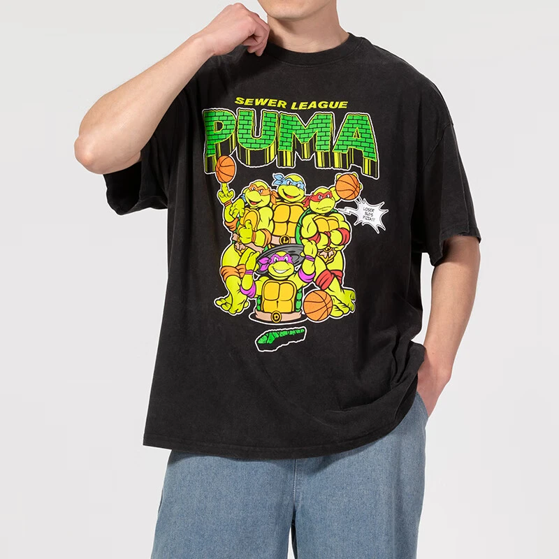 PUMA/彪马【忍者神龟】联名款男子休闲百搭吸湿透气短袖T恤633559