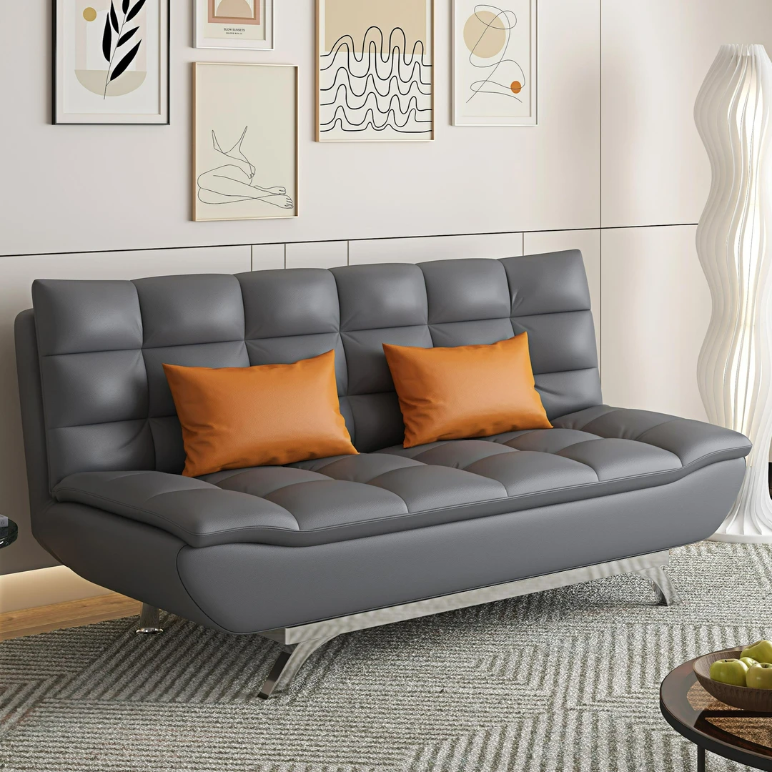 猫抓皮多功能折叠三用沙发床小户型客厅简约现代双人办公室出租房