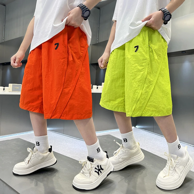 男童短裤夏季薄款宽松2025中大童休闲洋气五分裤过膝儿童中裤洋气